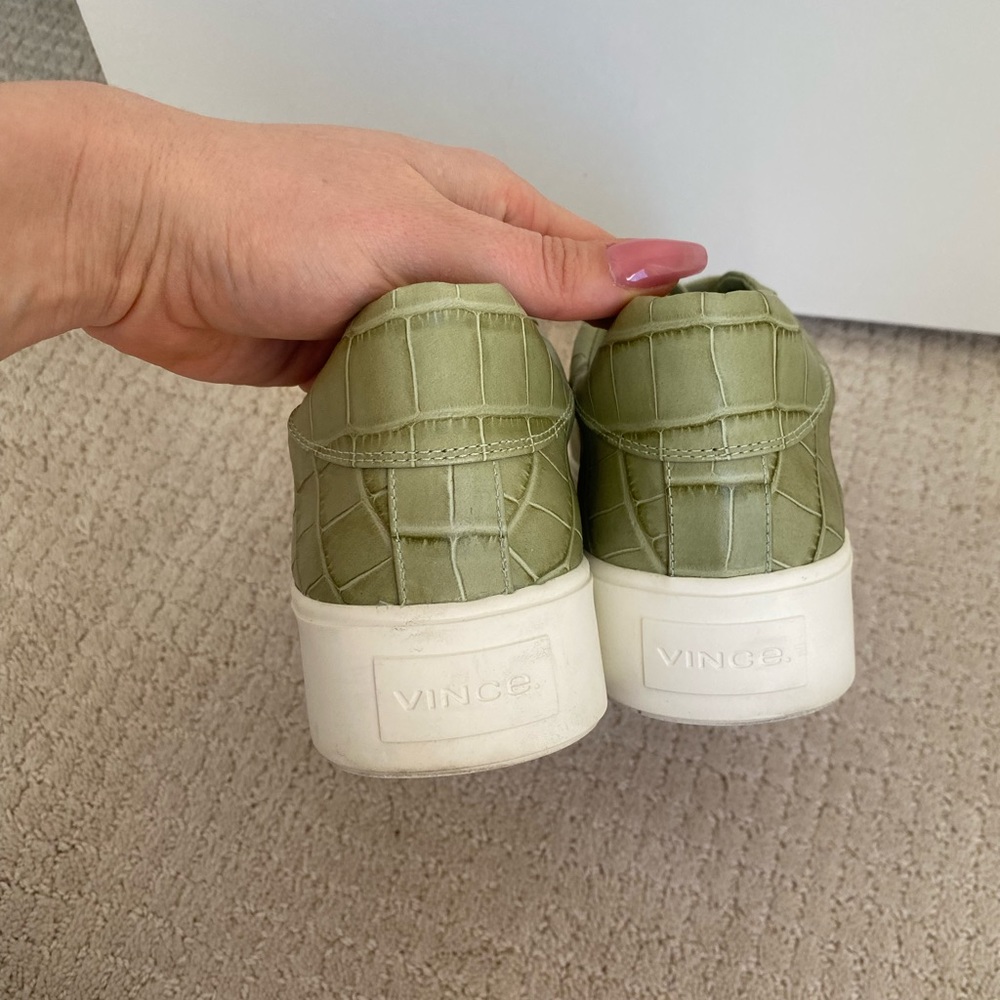 irving crocodile embossed leather sneaker